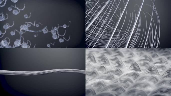 凉感冰感吸湿透气纤维布料C4D+AE工程
