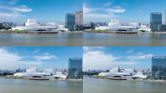 【4K】航拍广州白鹅潭大湾区艺术中心延时