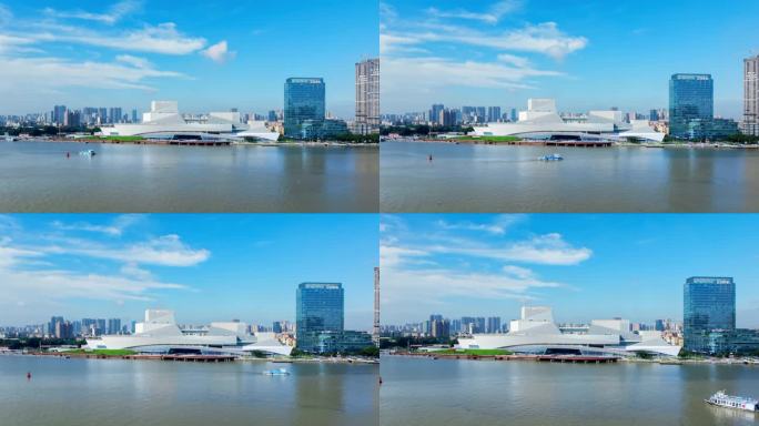 【4K】航拍广州白鹅潭大湾区艺术中心延时