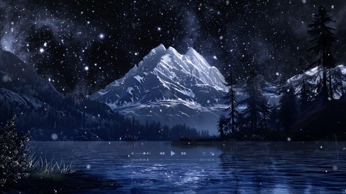 雪山夜景