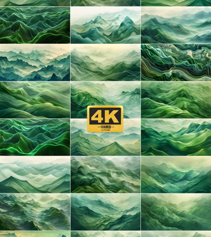 4k古风意境青山