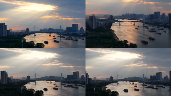 航拍珠江洛溪大桥丁达尔10