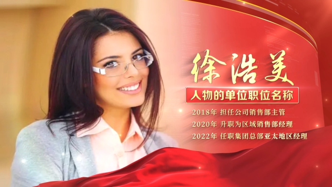 红色表彰颁奖优秀人物介绍