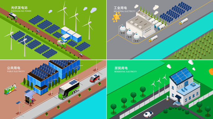 光伏太阳能风力发电新能源场景MG