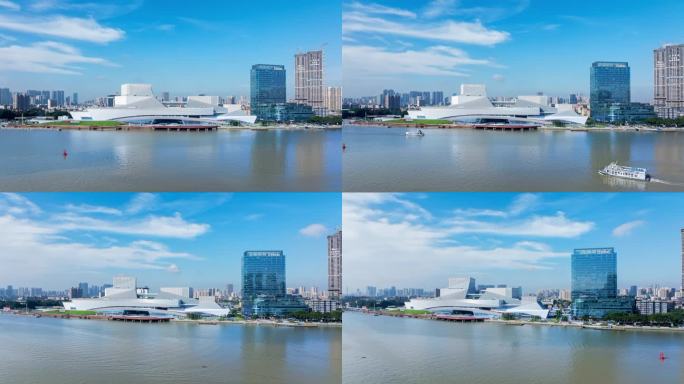 【4K】航拍广州白鹅潭大湾区艺术中心延时
