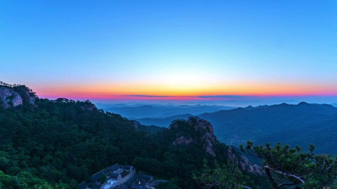 辽宁鞍山千山日出云海延时