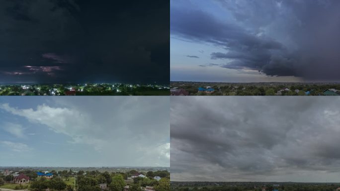 非洲平原坦桑尼亚雨云雷暴云团