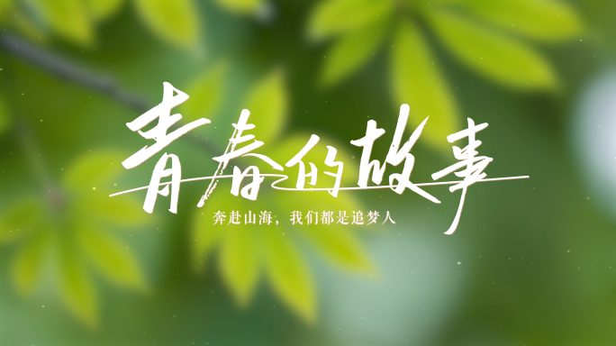 唯美毕业季片头青春文字片名