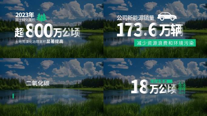 数据字幕绿色清洁能源