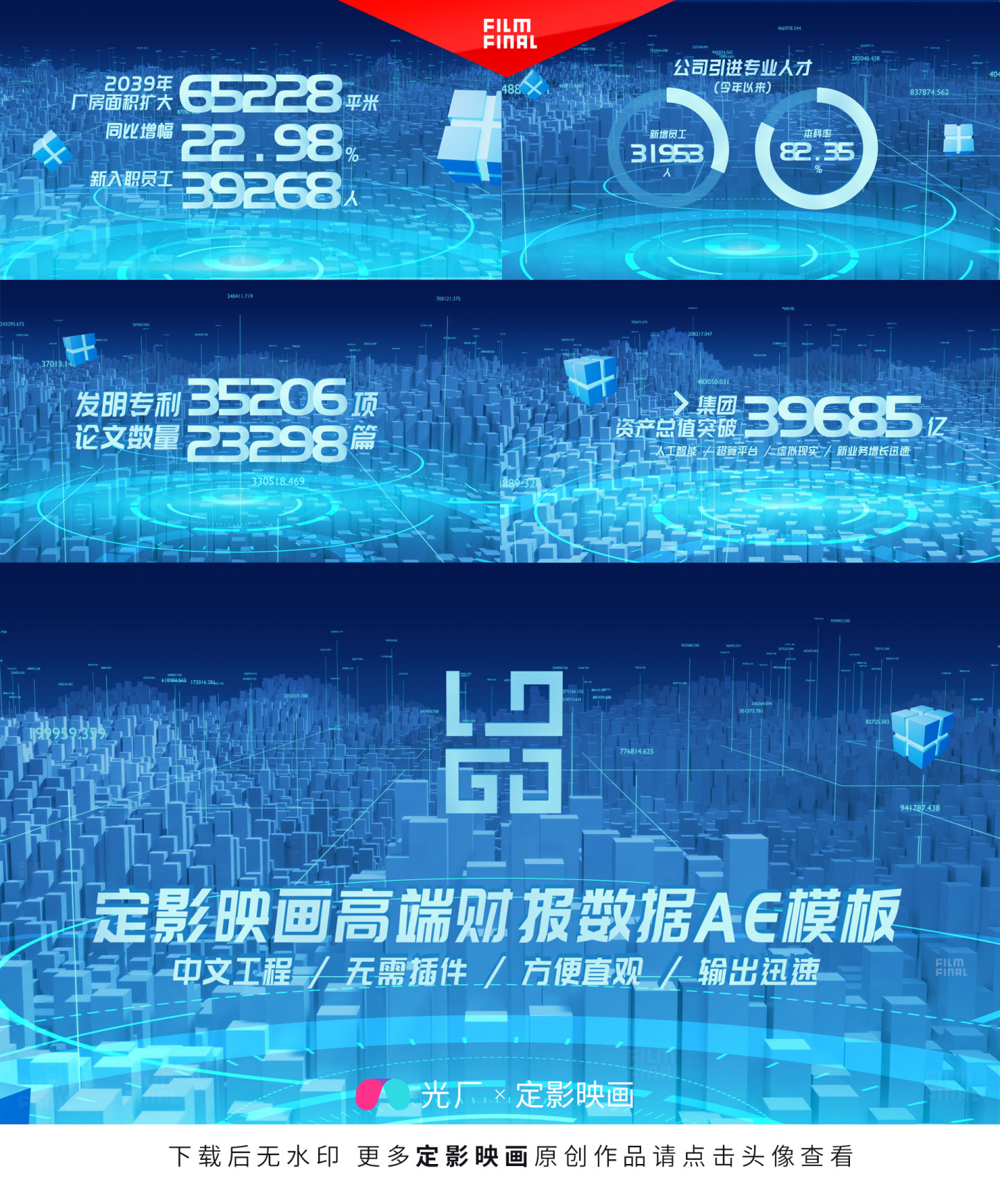 「免插件/4K」数据海企业蓝经济数据图表