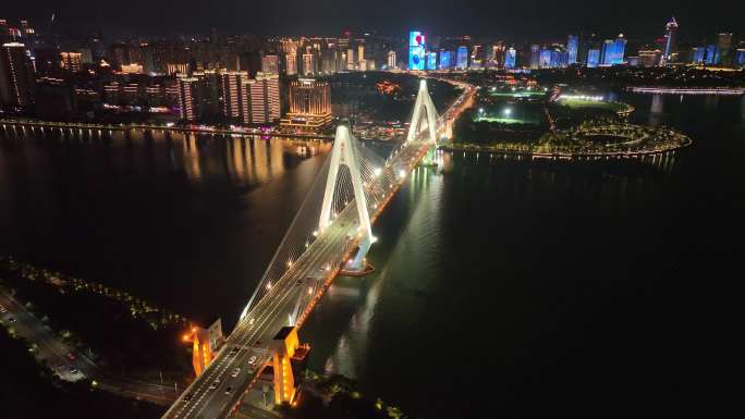 4K海口世纪大桥夜景