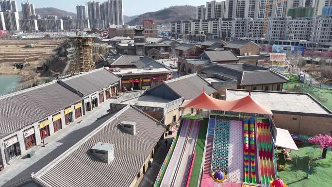 陕北红街4K航拍