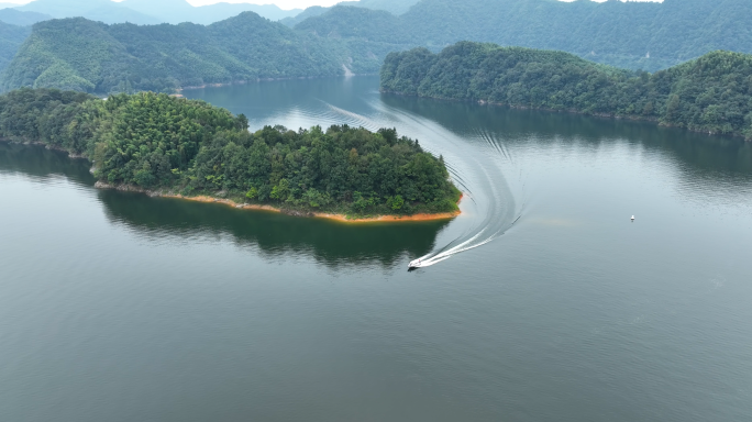 安徽六安佛子岭水库，佛子岭大坝航拍