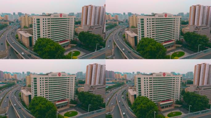 航拍郑州铁路局机关大楼