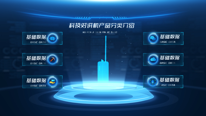 科技对讲机产品分类介绍AE模板