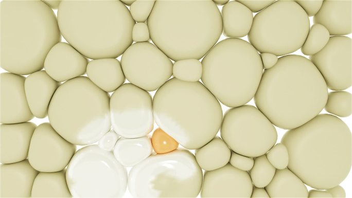 气泡细胞美白防晒素材带3D源文件