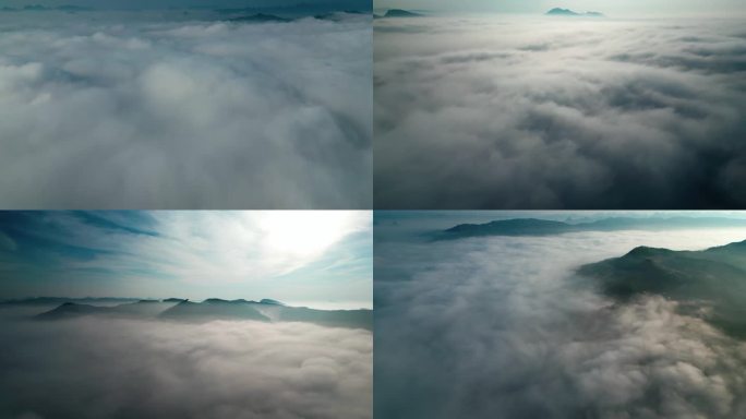 云雾风景航拍自然风光