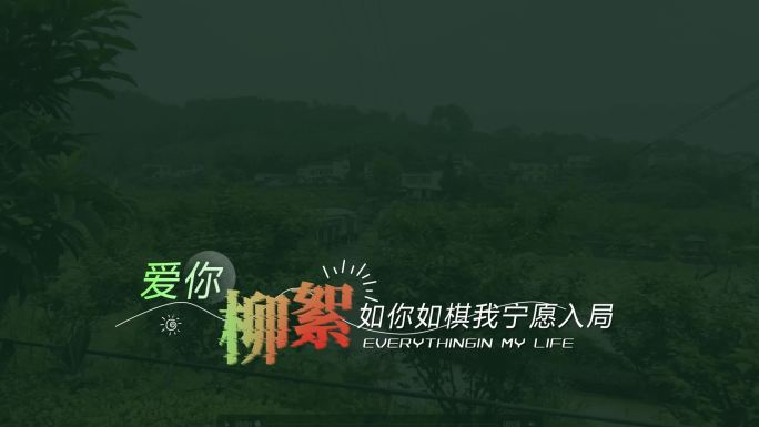 清新唯美歌词文字字幕