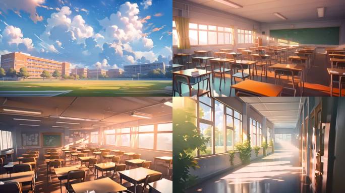 学校校园教室动漫合集