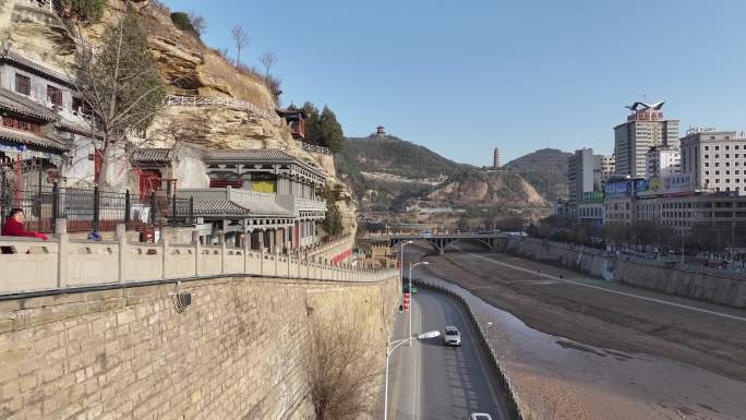 延安市清凉山景区高清航拍