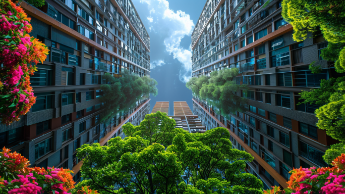 绿色生态城市碳中和美丽城市低碳城市生活