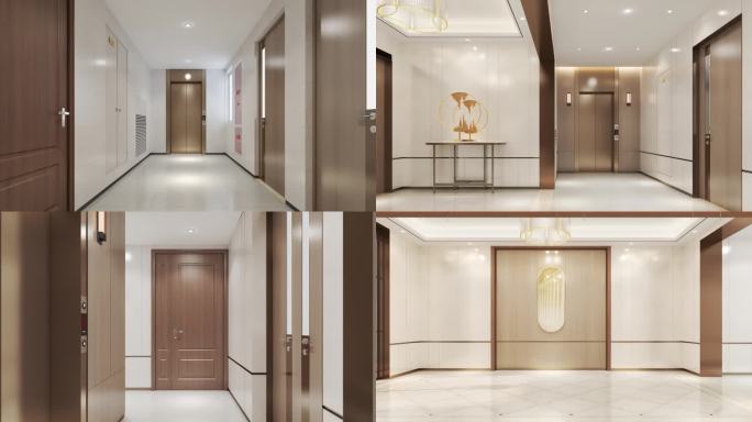 现代大堂、走廊、电梯间