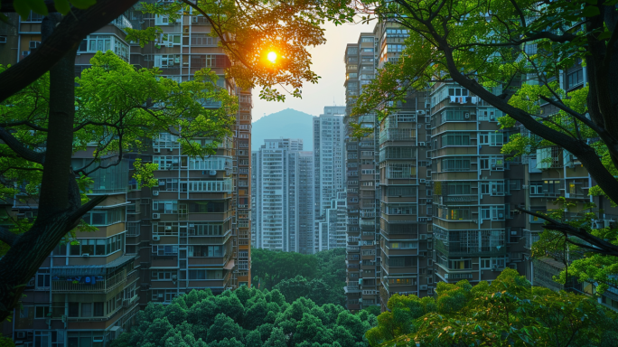 碳中和绿色生态城市美丽城市低碳城市生活