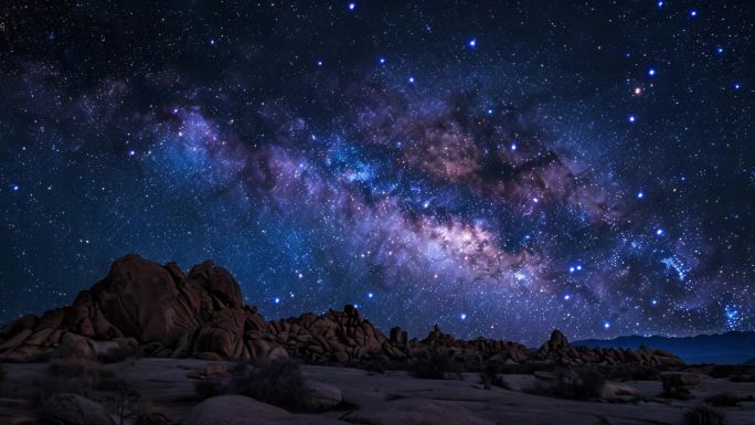 壮丽星空与银河美景绝美夜空