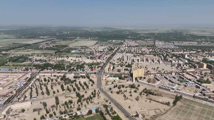 航拍新疆喀什地区麦盖提县城风光合集5