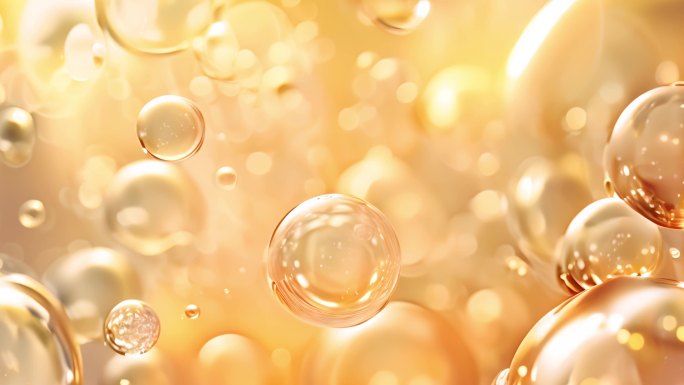 金色水油萃取成分精油透明精华球