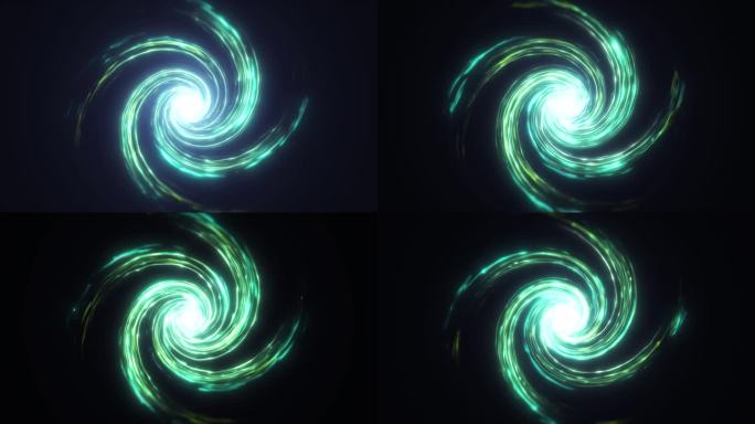 绿色宇宙传送旋涡视频素材