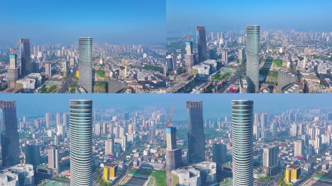 江苏徐州苏宁广场航拍鼓楼区城市地标CBD