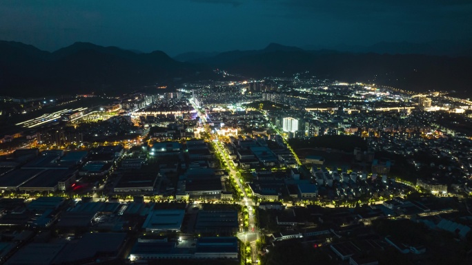 绩溪县城市夜景8K延时