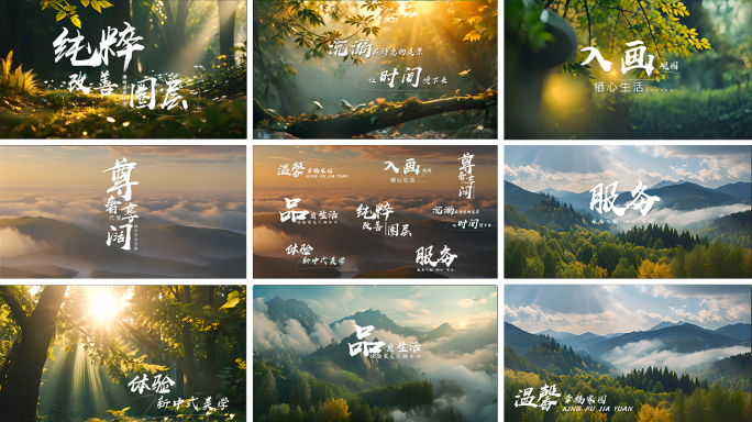 干净简洁文字字幕线条展示字幕包装效果