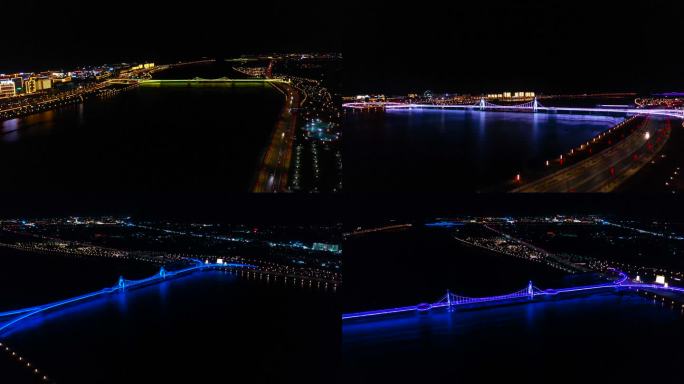 拉萨夜灯 拉萨路灯 亮化工程 大桥夜景