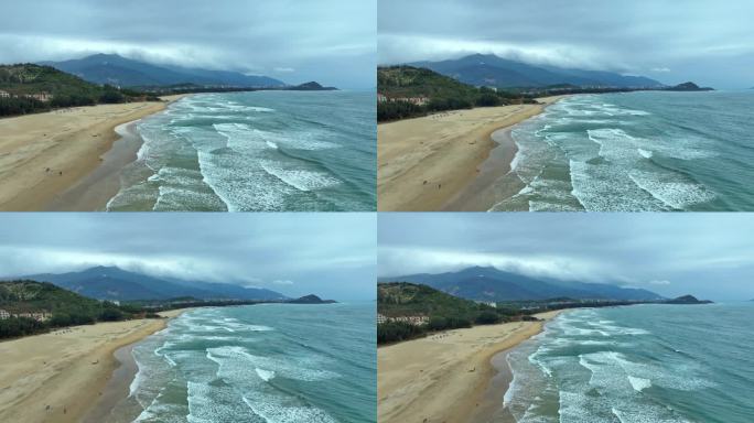 海岸线海水海浪沙滩