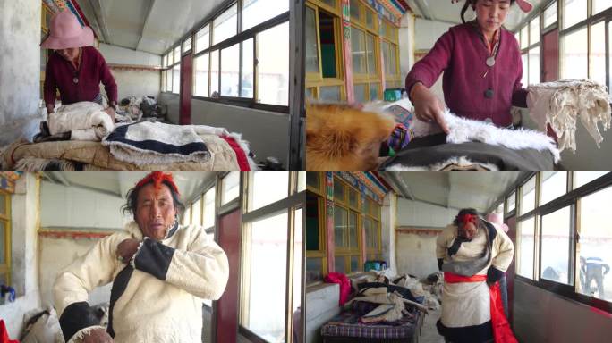 西藏羊毛衫 羊皮缝制 高原的寒冷 牦牛衫
