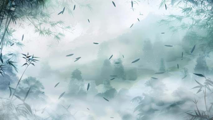 宽屏竹林舞台背景_8