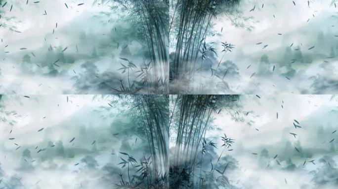 宽屏竹林舞台背景_8