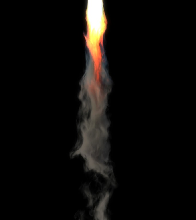 火箭火焰拖尾
