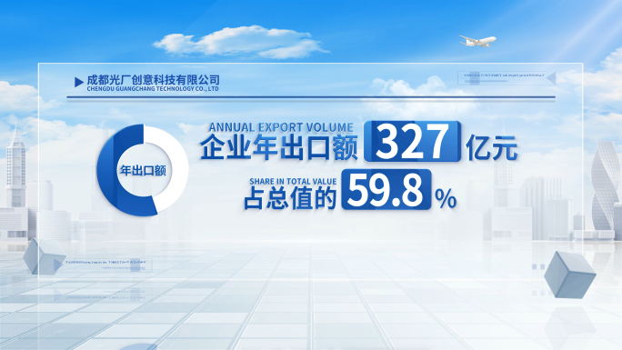 简洁明亮企业年终数据总结包装展示