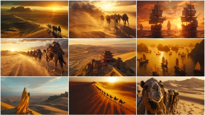 丝绸之路海上丝绸之路一带一路沙漠骆驼商队