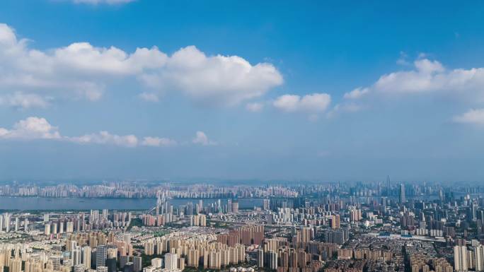 武汉城市大景风光延时