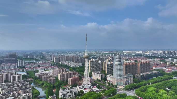航拍青浦区地标建筑合集