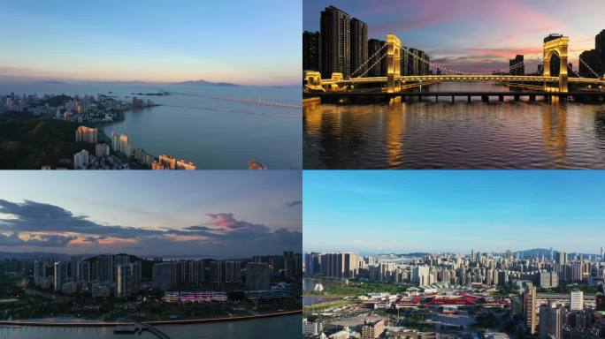 广东珠海航拍26条地标建筑风景