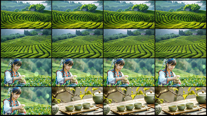 中国非遗茶文化 茶园采茶茶香喝茶茶道片头