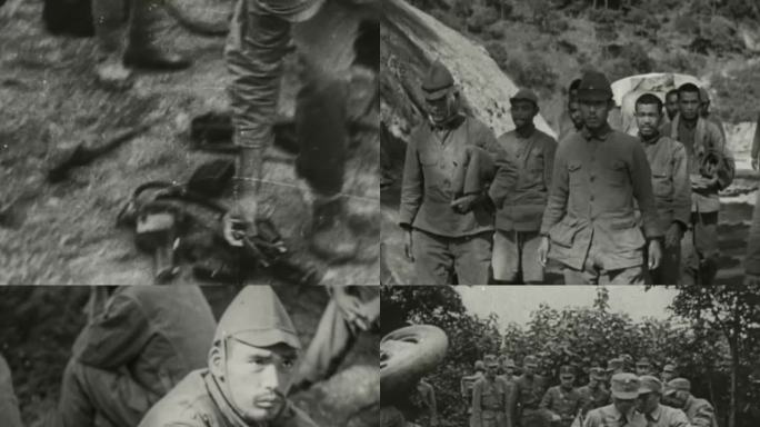 日本战俘投降缴获武器