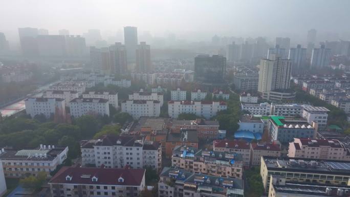 复旦大学邯郸校区南区航拍校园风景风光上海