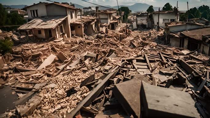 地震破损的房屋