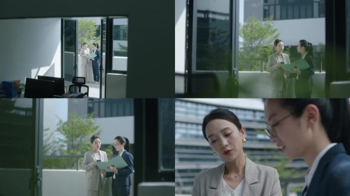 精英办公室阳台交流工作商务交流